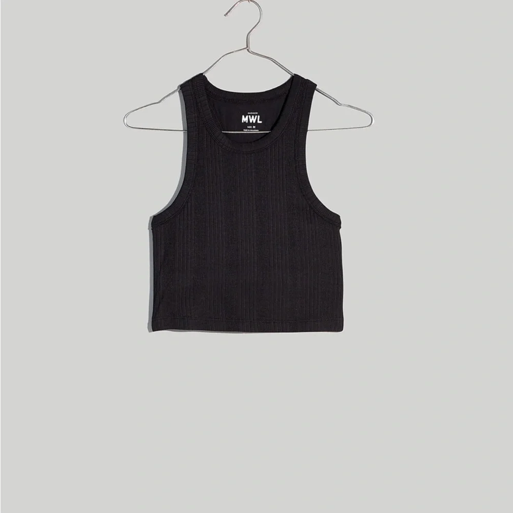 NWT MWL Madewell ribbed tank cropped racer back
